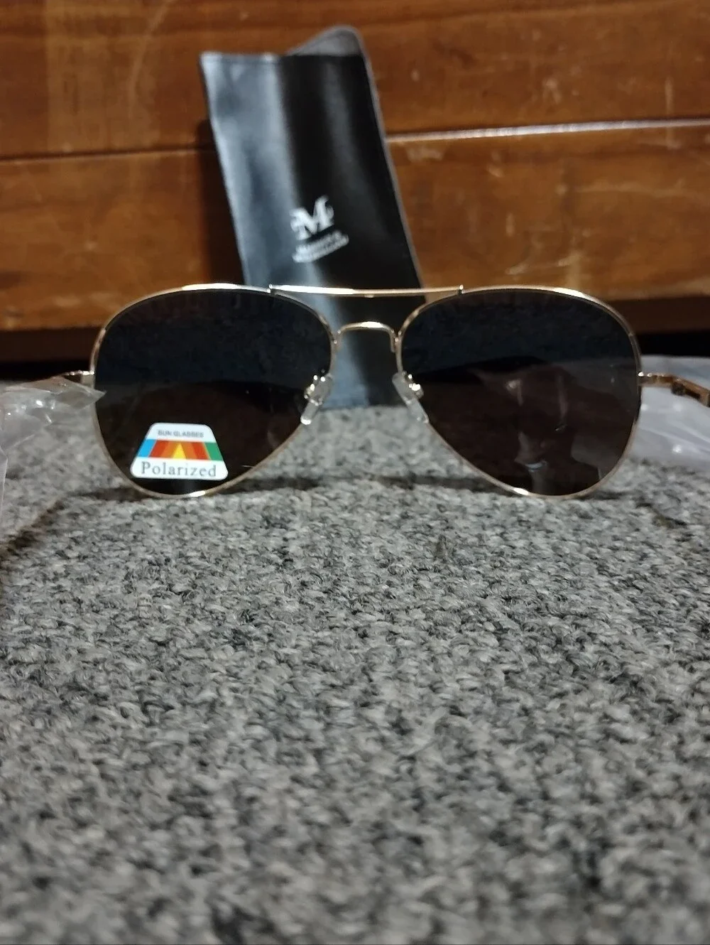Madison Mullholden Aviator Sunglasses with Blue Mirrored Lenses